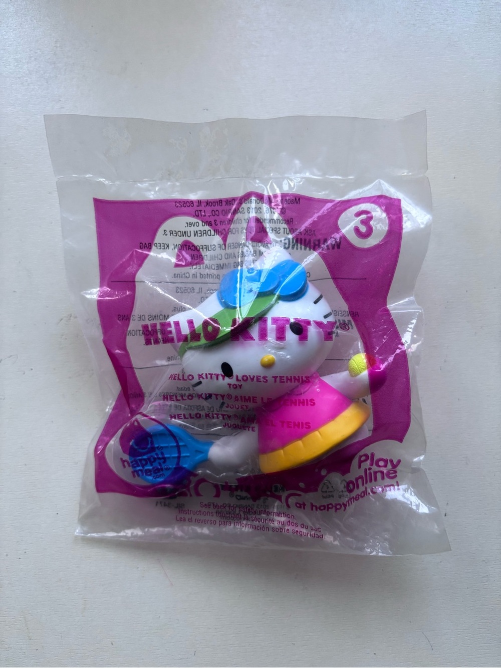 2013 McDonald’s Sanrio Hello Kitty Loves Tennis Figure Toy